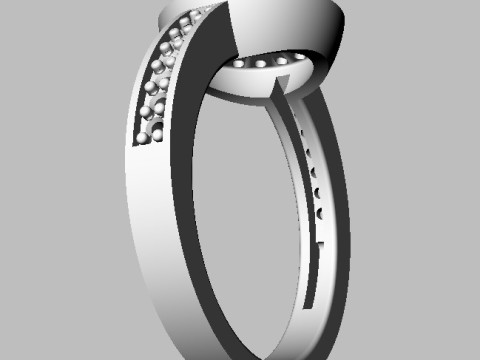 5mm Diamond Solitaire Ring 3D Print Model
