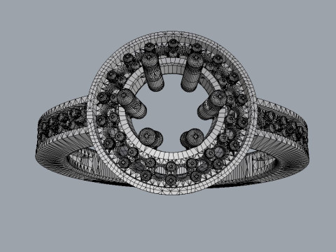 5mm Diamond Solitaire Ring 3D Print Model