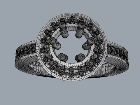 5mm Diamond Solitaire Ring 3D Print Model