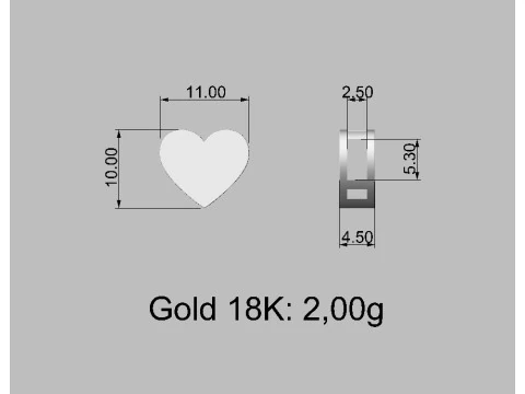 3 Herzanh&auml;nger &ndash; 7 mm, 10 mm, 15 mm 3D Druckmodell