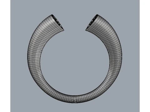 Heart Diamond Open Ring 3D Print Model