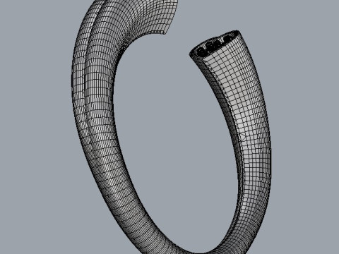 Heart Diamond Open Ring Model Cetak 3D