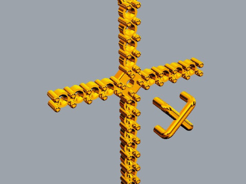 2mm Diamond Cross Pendant Modèles 3D en vedette