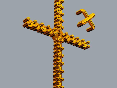2mm Diamond Cross Pendant Modèles 3D en vedette