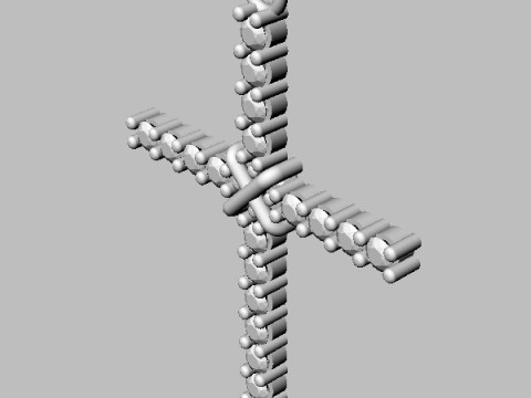 2mm Diamond Cross Pendant Modèles 3D en vedette