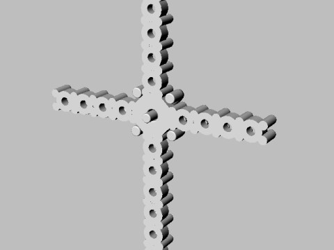 2mm Diamond Cross Pendant Modèles 3D en vedette