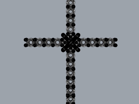 2mm Diamond Cross Pendant Modèles 3D en vedette