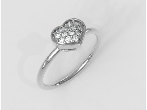 Diamond Heart Ring 3D प्रिंट मॉडल