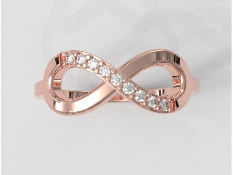 Infinity Diamond Ring 3D 打印模型