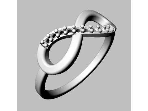 Infinity Diamond Ring 3D Print Model