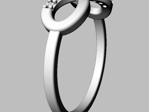 Infinity Diamond Ring 3D Print Model