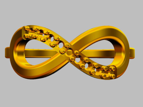 Infinity Diamond Ring 3D 打印模型