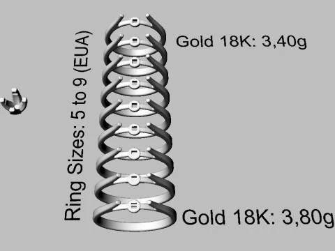 5mm Diamond Solitaire Ring 3D Print Model
