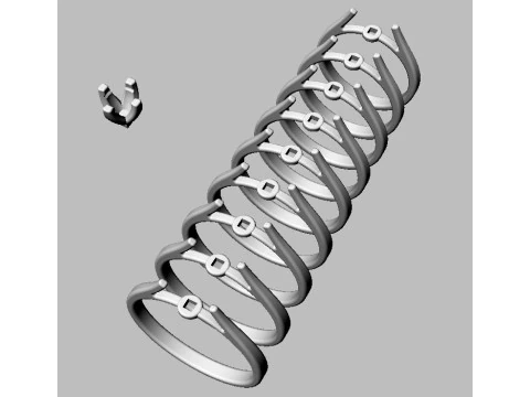 5mm Diamond Solitaire Ring 3D Print Model