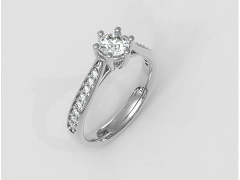 Anel de noivado de 5 mm Modelo de Impressão 3D