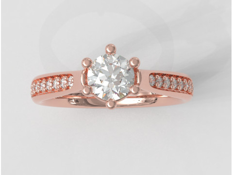 5mm Engagement Ring Modèles 3D en vedette