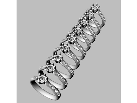 Anel de noivado de 5 mm Modelo de Impressão 3D