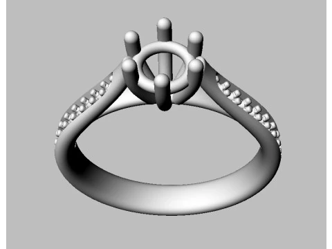 Anel de noivado de 5 mm Modelo de Impressão 3D