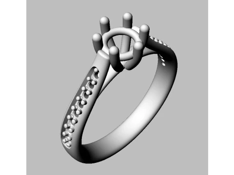 Anel de noivado de 5 mm Modelo de Impressão 3D