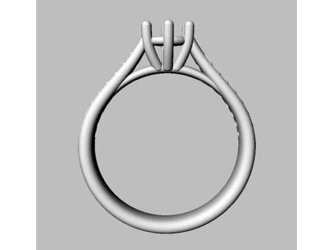 Anel de noivado de 5 mm Modelo de Impressão 3D