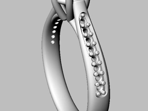 Anel de noivado de 5 mm Modelo de Impressão 3D