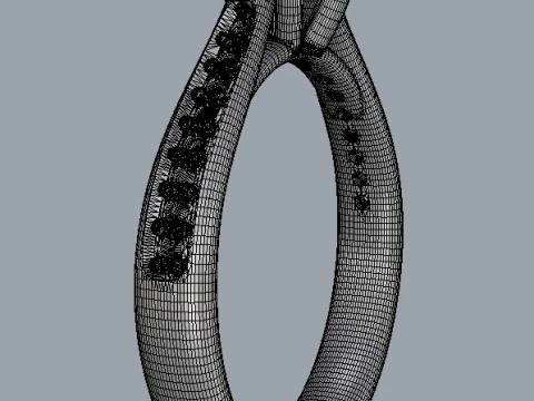 Anel de noivado de 5 mm Modelo de Impressão 3D