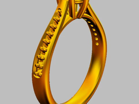 Anel de noivado de 5 mm Modelo de Impressão 3D