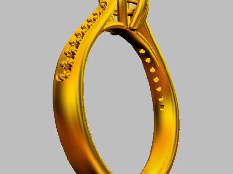 Anel de noivado de 5 mm Modelo de Impressão 3D