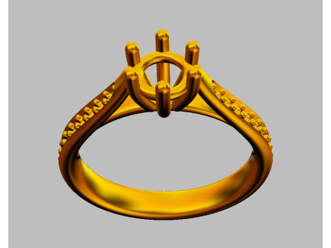 Anel de noivado de 5 mm Modelo de Impressão 3D