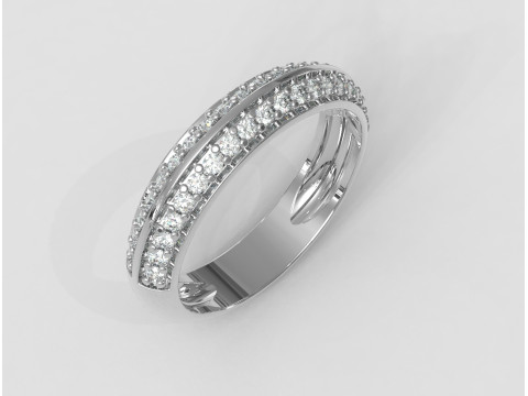 Diamond Half Band 3D-printmodel