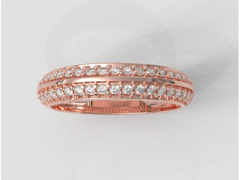 Diamond Half Band 3D Print Model