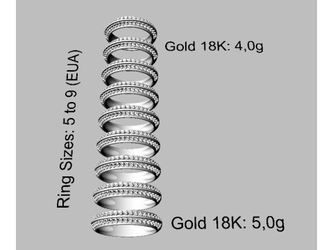 Diamond Half Band 3D-printmodel