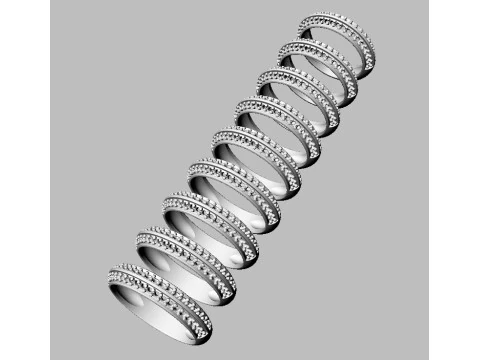 Diamond Half Band 3D Print Model