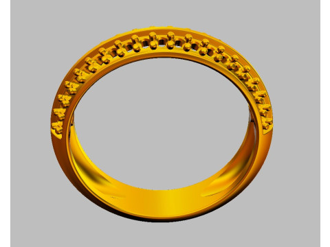 Diamond Half Band 3D-printmodel