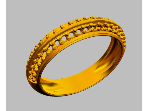 Diamond Half Band 3D Print Model
