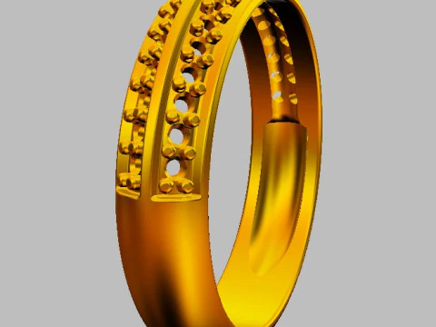 Diamond Half Band 3D Print Model