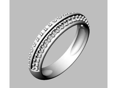 Diamond Half Band 3D Print Model