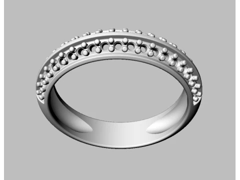 Diamond Half Band 3D Print Model