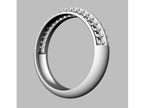 Diamond Half Band 3D Print Model