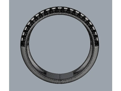 Diamond Half Band 3D Print Model