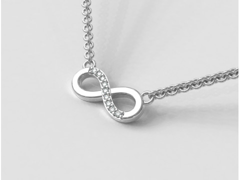 Diamond Infinity Necklace 3D Принт Модель