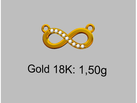 Diamond Infinity Necklace 3D Принт Модель