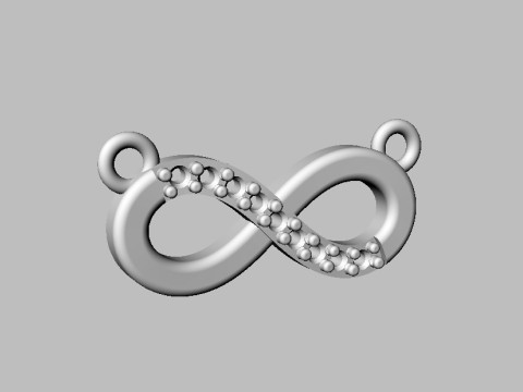 Diamond Infinity Necklace 3D Принт Модель
