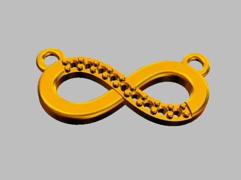 Diamond Infinity Necklace 3D Print Model