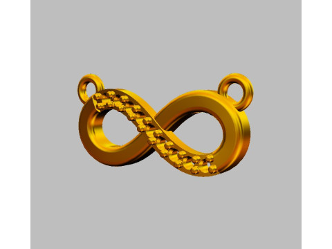Diamond Infinity Necklace 3D Принт Модель