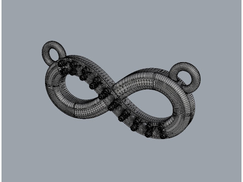 Diamond Infinity Necklace 3D Принт Модель