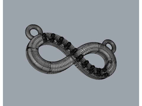 Diamond Infinity Necklace 3D Принт Модель