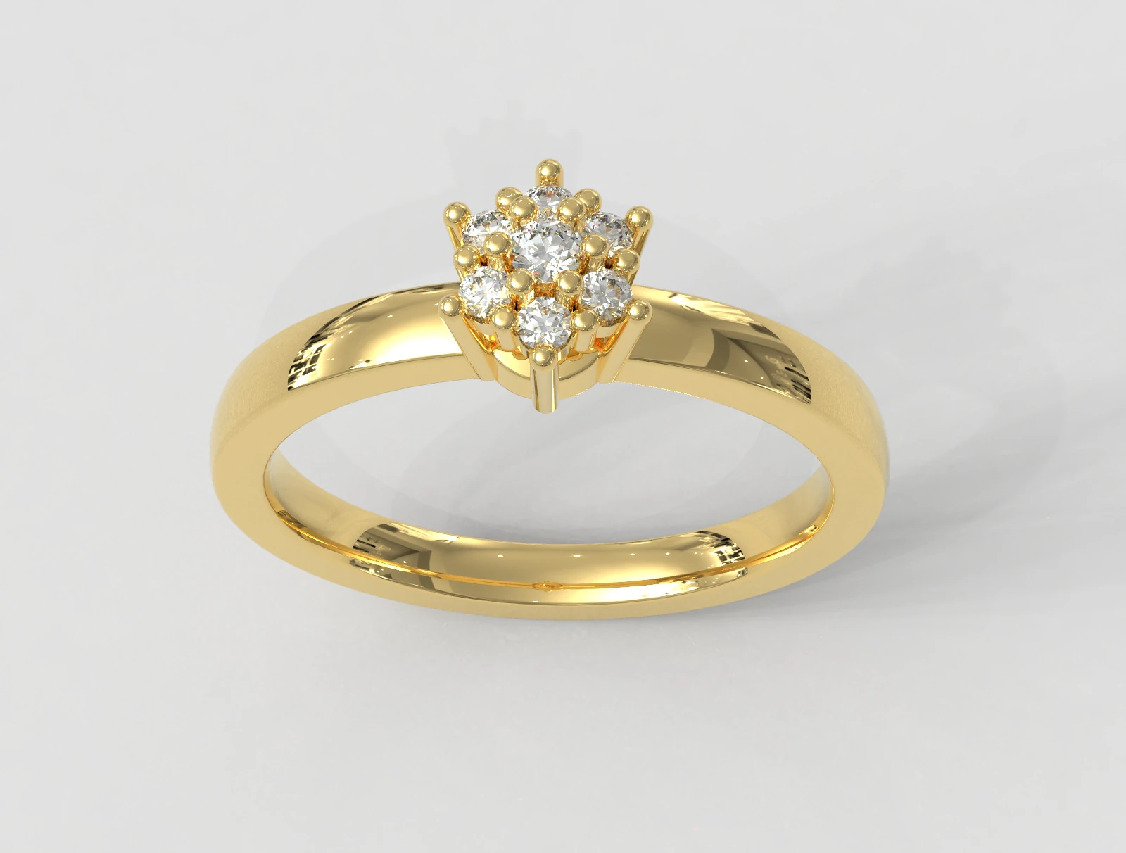 Anel de noivado de diamante Modelo de Impressão 3D .c4d .max .obj .3ds .fbx .stl .blend