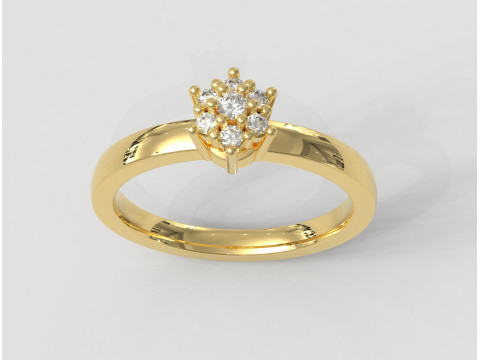 Diamond Engagement Ring 3D 프린트 모델