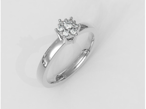 Diamond Engagement Ring Modelo de impresión 3D